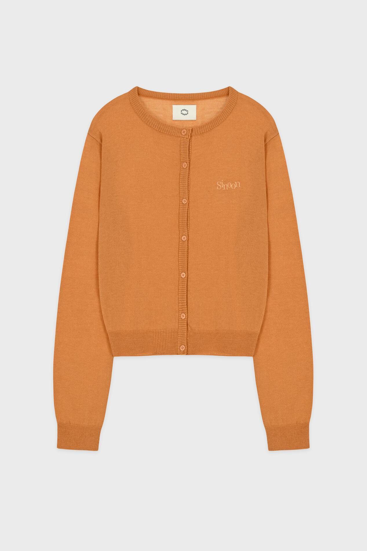 【SINOON】 SINOON LOGO CARDIGAN : APRICOT