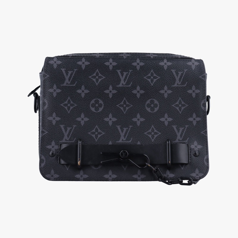 スティーマー メッセンジャーブラックモノグラム エクリプスM45585ICチップ中古