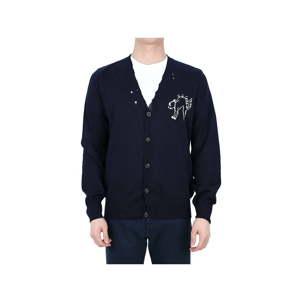 メゾンマルジェラ [メゾンマルジェラ] ウールカーディガン (S29HP0005 S18267 511) Q14S29HP0005S1826751100