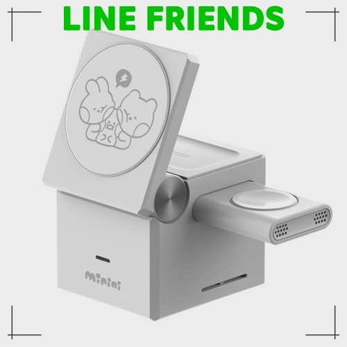 ラインフレンズ minini マックセーフ 3in1 ワイヤレス充電 スタンド 韓国雑貨 かわいい