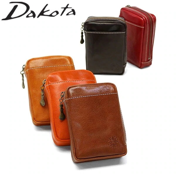 ダコタ限定ノベルティ付 ポーチ 小さめ ブランド シガレットケース マルチケース イタリアンレザー 大人 シンプル おしゃれ かわいい ステッチ 馬蹄 ホースシュー フォンス2 0031812