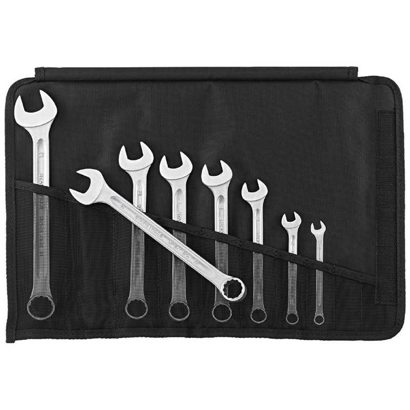STAHLWILLE　8本組 コンビネーションレンチセット ロールアップケース付　13/8