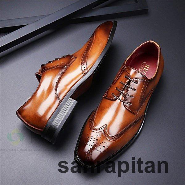 (girl shop)新品販売 本革 ビジネスシューズ メンズ 本革靴 紳士靴 大きいサイズ 幅広 3E ロングノーズ 脚長 黒 茶色 メンズ 本革シューズ スリッポン ローファー ブランド 2枚購入
