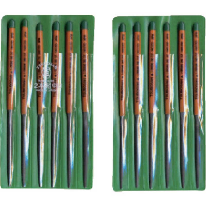 ツボサン　組ヤスリ 12本組 半丸 中目　HA01202