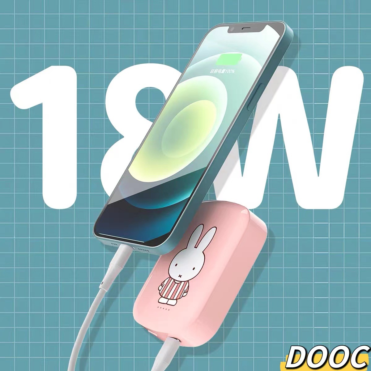 大人気ポケット ミッフィー モバイルバッテリー ワイヤーチャージ+磁気吸引の2パターン 大容量 8000mAh PD+PC20W急速 軽量 薄型 スリム コンパクト 各種機種に 無線便利 充電宝