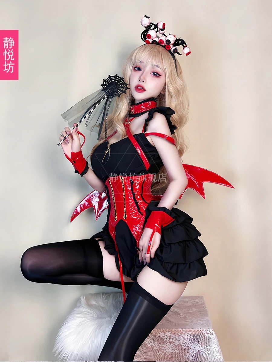 ハロウィンセクシー小悪魔メイド甘辛魔女悪魔ダークナイト精霊吸血鬼コウモリコスプレ衣装