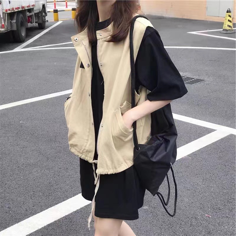 ベスト 薄手 レディース ジレ 前開き ジレベスト カジュアル チョッキ アウター ノースリーブ サマーベスト ゆったり ライトアウター 6,347円