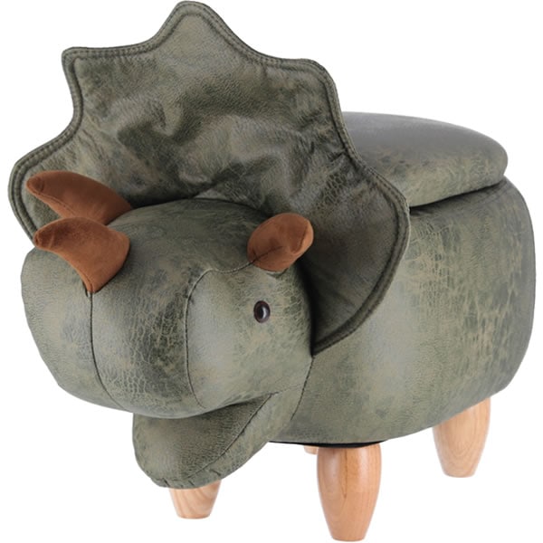 アニマルスツール 収納付き ダイナソー グリーン 34928 不二貿易