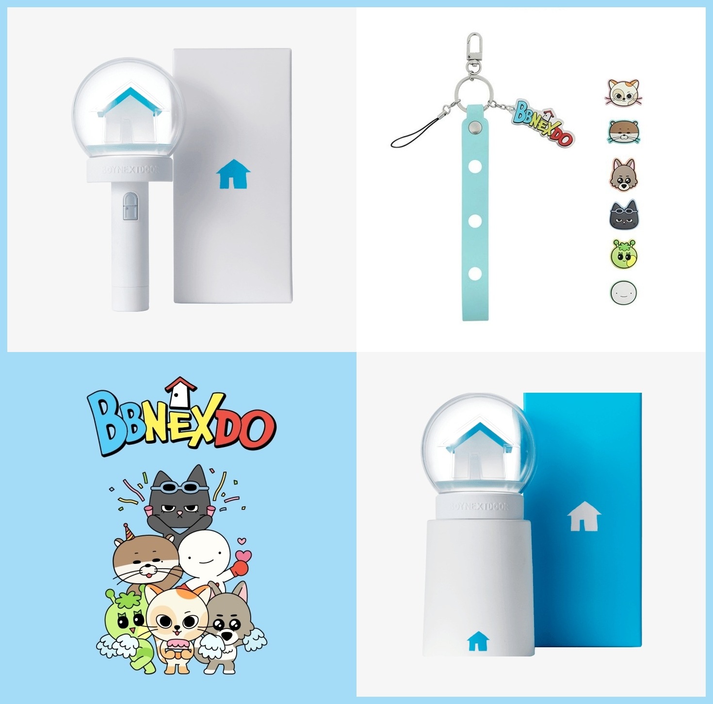 [BOYNEXTDOOR 公式 正品 ] Official Light Stick/SET + BBNEXDO STRAP&PARTS SET