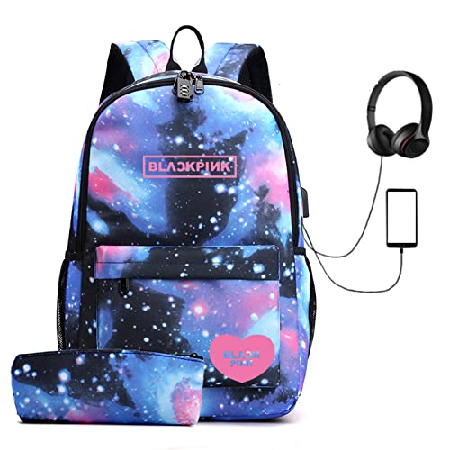 CUSALBOY Kpop Backpack Lisa Rose JISOO Jennie Fashion Business Anti Theft Slim Durable Laptops Backp