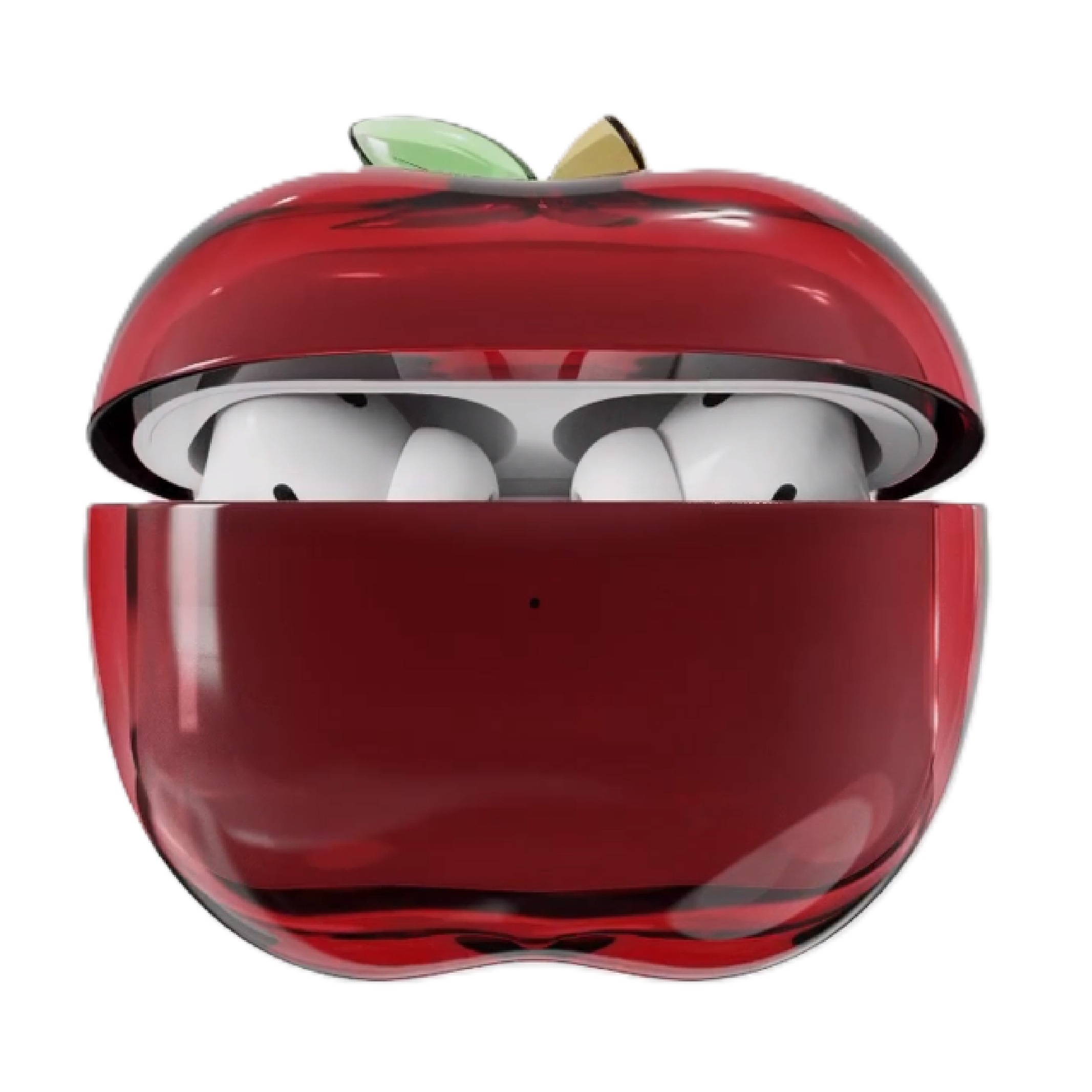 アルエスタジオ りんご型のエアポッズケース Pro第1・第2世代対応 第4世代対応 個性的でかわいいおしゃれな感性デザインプレゼントにもおすすめ