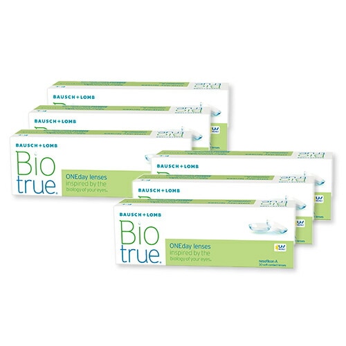 国内正規品 バイオトゥルーワンデー(30枚)【6箱】含水率78％ BC8.6 DIA14.2 潤い成分 UVカット