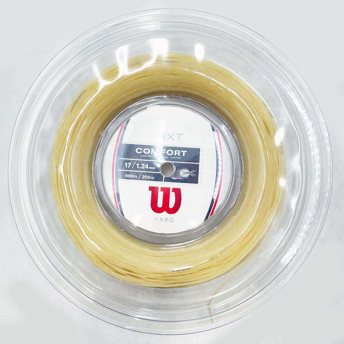 【中古・未使用品】ウイルソン NXT 17 硬式 テニス ストリング ガット 200m ロール ナチュラル WR831120117 Wilson 1.24mm