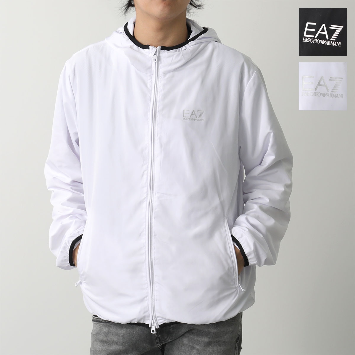 EA7 EMPORIO ARMANI エアセッテ エンポリオアルマーニ ジャケット 8NPB22 PNGRZ メンズ フード付き ウィンドブレーカー カラー2色