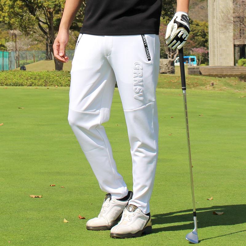 【即納】ゴルフパンツ メンズ ゴルフウェア GIORNO SEVEN ジョルノセブン ストレッチ ジャージ センターシーム 立体ロゴ ウエストゴム スリム ボトムス 秋冬 春夏