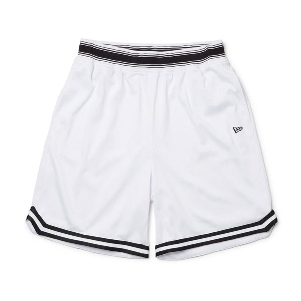 返品交換不可 在庫一掃セール ニューエラ NEW ERA バスケットボール メッシュ ショートパンツ ホワイト Performance Apparel メンズ 14410137