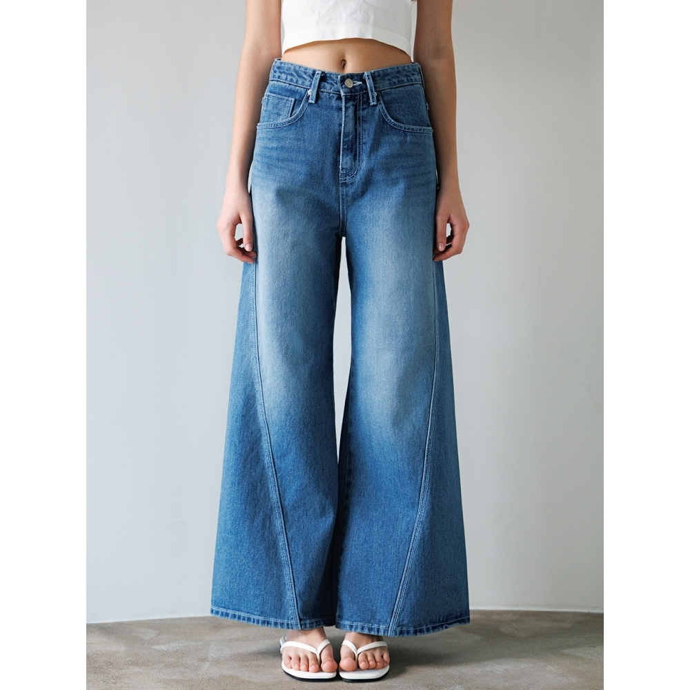 HYFVE コットンワイド切開ブーツカットデニムパンツ