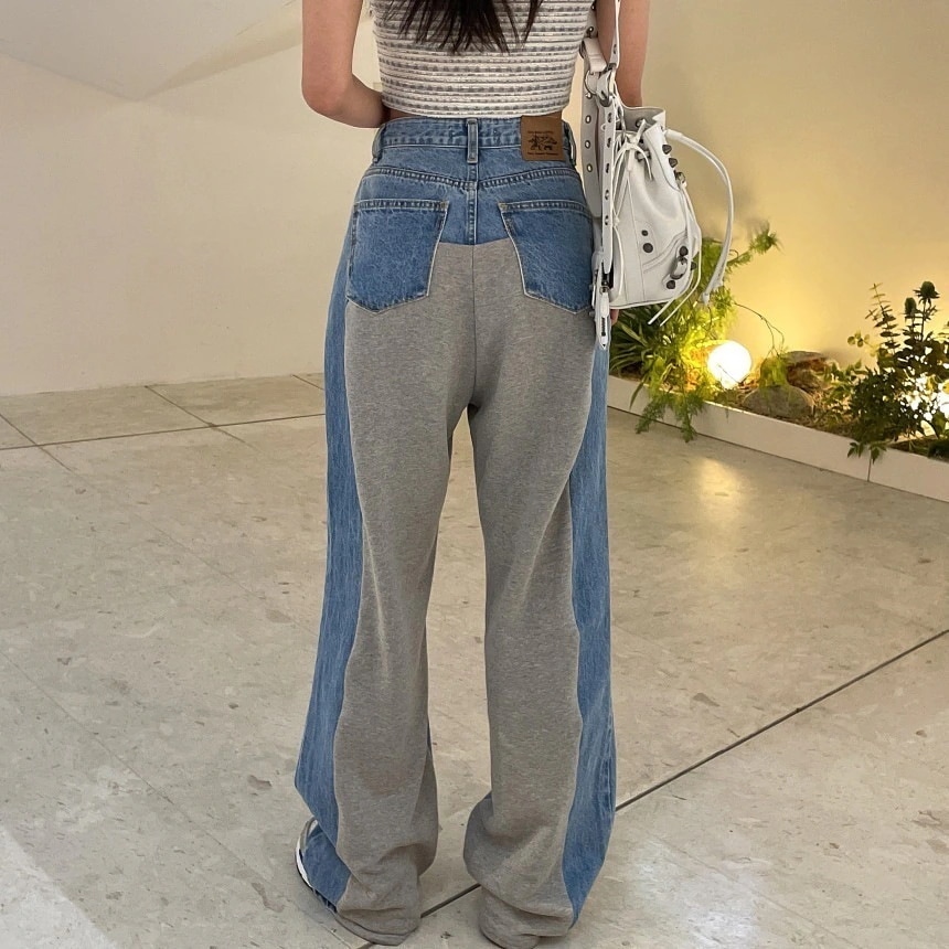 【急速出荷】ワイドパンツ デニム ハイウエスト レディース ジーンズ デニムパンツ 春夏 きれいめパンツ 美脚 脚長効果 着痩せ おしゃれデニムパンツ