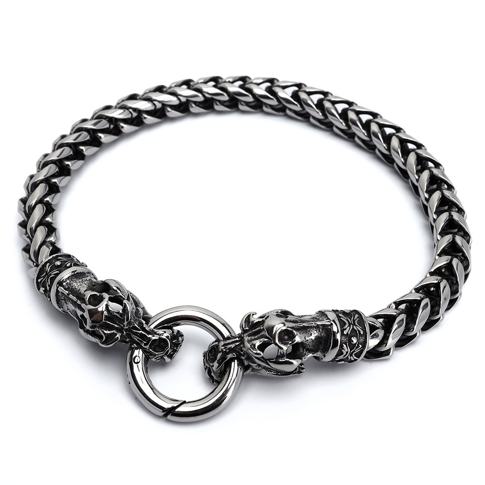 ステンレス ドラゴンブレスレット 龍 [b800]