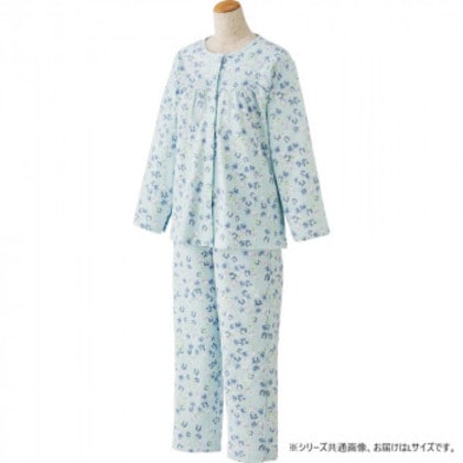 ケアファッション フルオープンパジャマ(婦人) サックス L 3851502