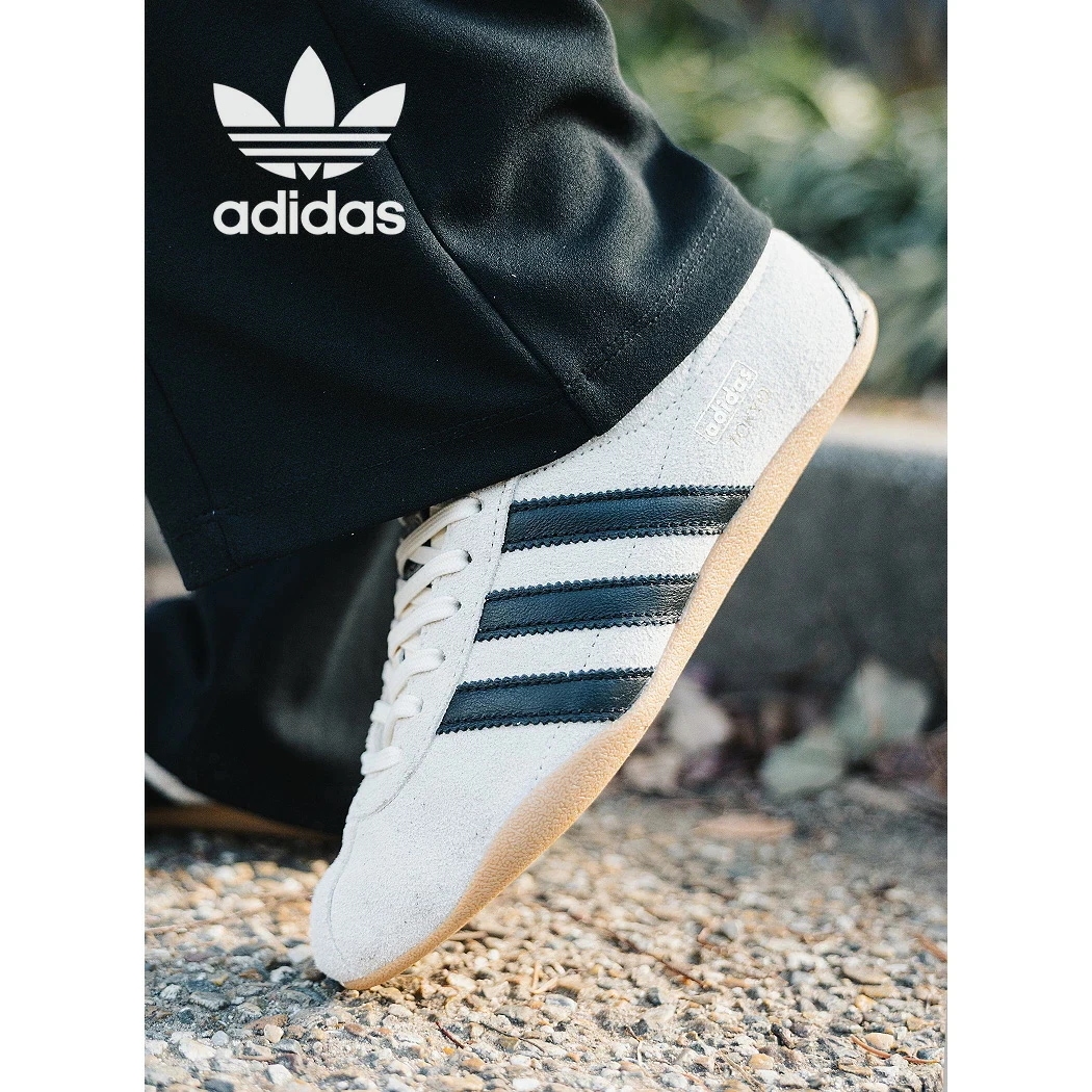 adidas アディダス TOKYO W トーキョー スニーカー OFF WHITE / CORE BLACK ( ホワイト 白 薄底 レザースニーカー レディース ウィメンズ JI0182 )