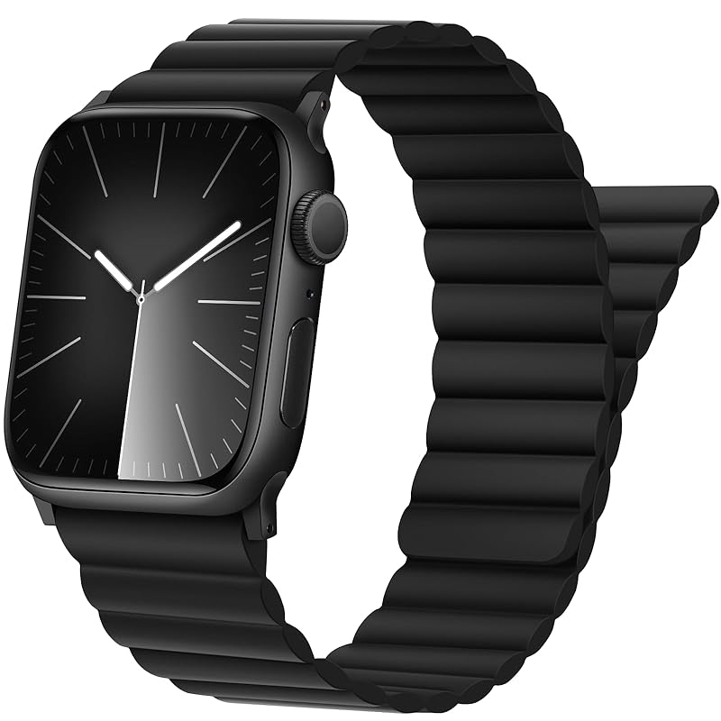 シリコン磁気アップルウォッチ バンド コンパチブル Apple Watch バンド 49mm 45mm 44mm 42mm 41mm 40mm 38mm Ultra2 Ultra シリーズ9 8 7