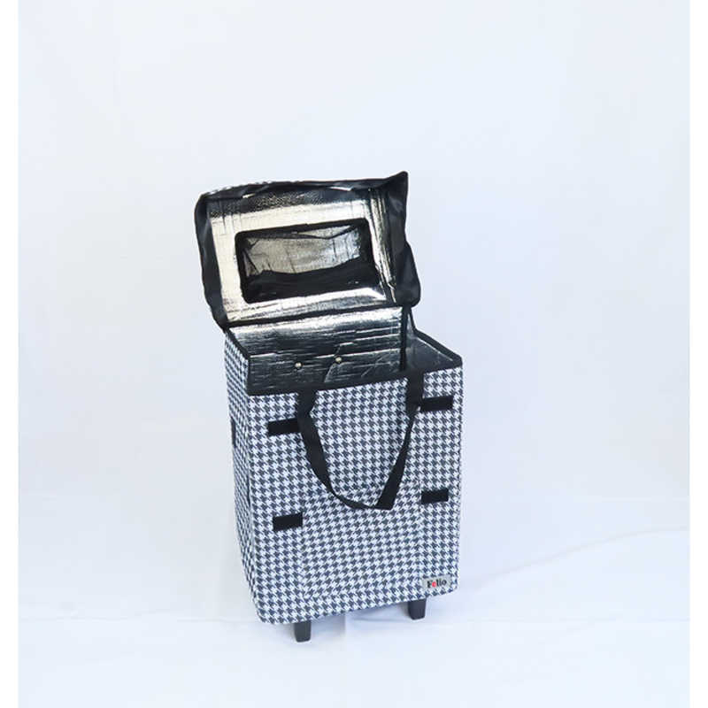 富士商　スマートショッピングバッグエッグホルダー付 FELIO ハウンドトゥース　F21806