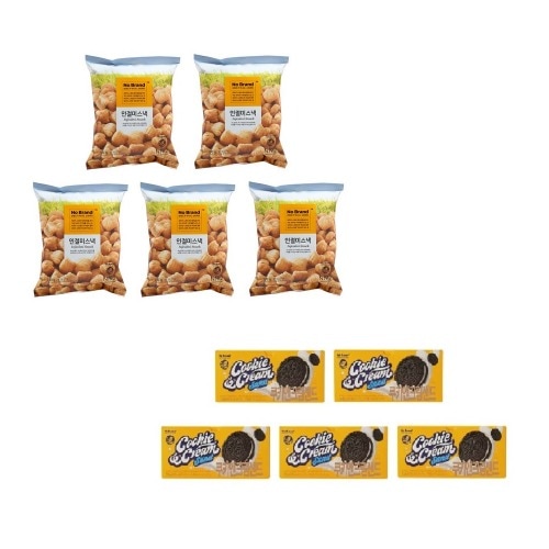 ノーブランドイン節ミスナック130g x5個+クッキークリームサンド744g x5個学校事務所 11,201円