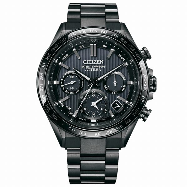 取寄品 正規品 CITIZEN シチズン アテッサ CC4055-65E ATTESA ACT Line ブラックチタンシリーズ メンズ腕時計