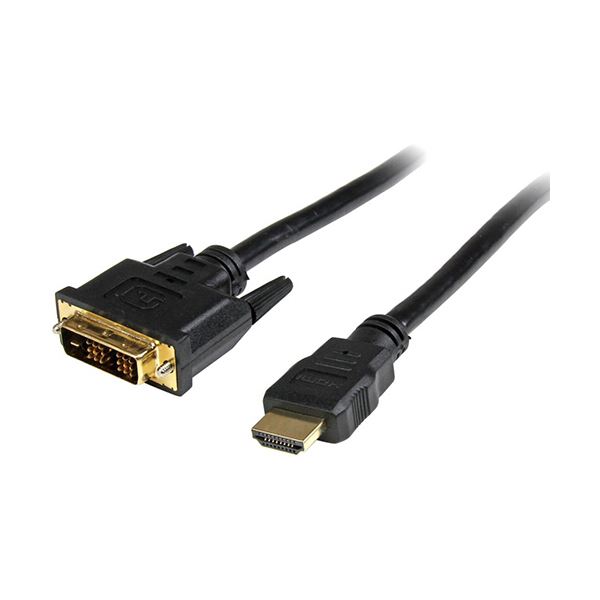 （まとめ） StarTech.com HDMI-DVI-D変換ケーブル HDMI（19ピン）-DVI-D（19ピン） オス／オス 1m ブラックHDDVIMM1M 1本 [x3セット]