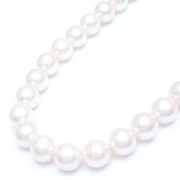 パール ネックレス 43cm あこや真珠7.5～7.8ミリ シルバー/74990【中古】