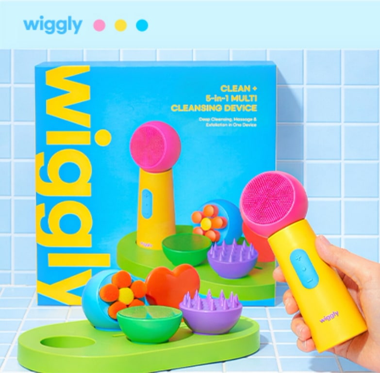CLEAN+ 5in1 マルチクレンジングデバイス 美顔器 洗顔 電動 毛穴ケア 頭皮マッサージ ボディケア 角質除去 防水 自宅エステ ピーリング 黒ずみケア