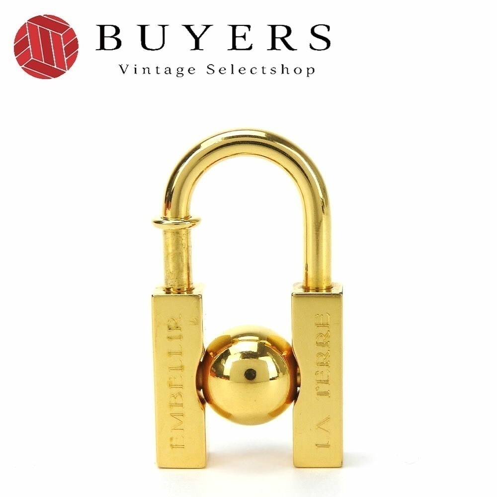 中古 エルメス Hカデナ 2001年限定 未知なる地球の美を求めて ゴールド GP メッキ アクセサリー ジュエリー 小物 チャーム オシャレ レディース 女性 HERMES Accessorie 24,000円