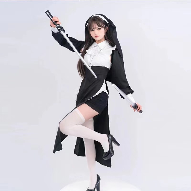 修道女の変装シスターコスレオタードセクシー変装女