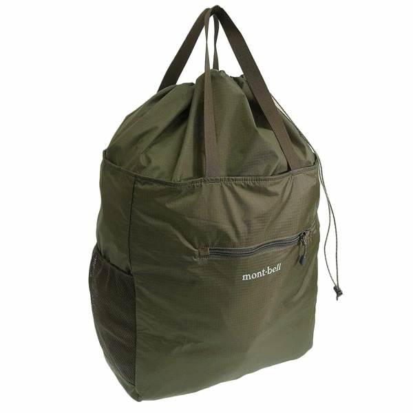 モンベル バッグ メンズ レディース トートバッグ エコバッグ ダークグリーン ポケッタブル ライトトート L Pocketable Light Tote L 1123974KHGN A4対応 mon