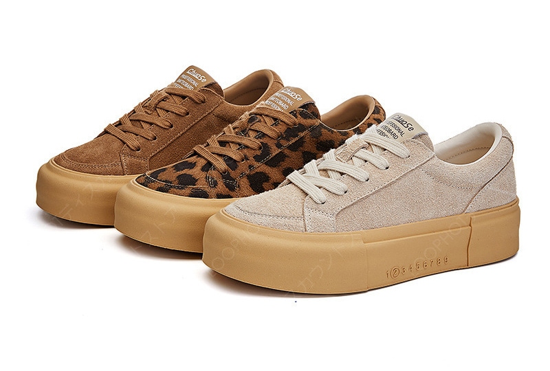 本革の白靴レディース2024秋の新作厚底スニーカーカジュアルシューズレトロモダンスニーカー-53 4,808円