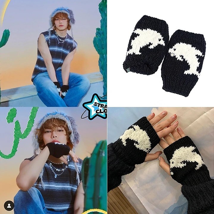 [StrayKidsアイエン着用]DOLPHINハンドウォーマー
