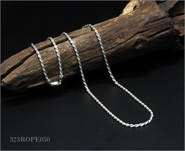 限定入荷 SV925 ロープチェーン ネックレス2.545(品質保証 スターリングシルバー P