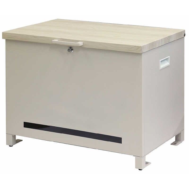 MOJYU　ベンチ収納宅配ボックス(Amato(アマート)) グレージュ/ホワイト木目　PBX102