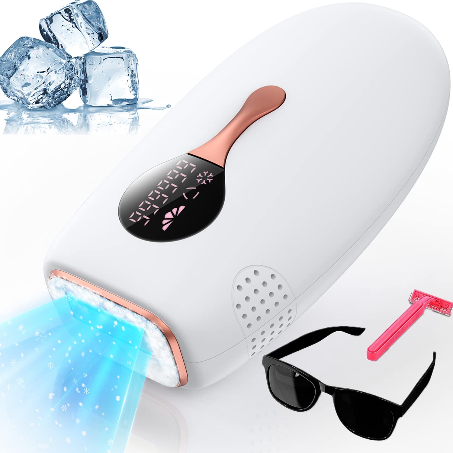 脱毛器 冷感脱毛 IPL光脱毛器 五段階調節 99万回照射 光脱毛器 光エステ 顔と全身脱毛 全身ムダ毛処理 家庭用 男女兼用 ギフト プレゼント 22,350円