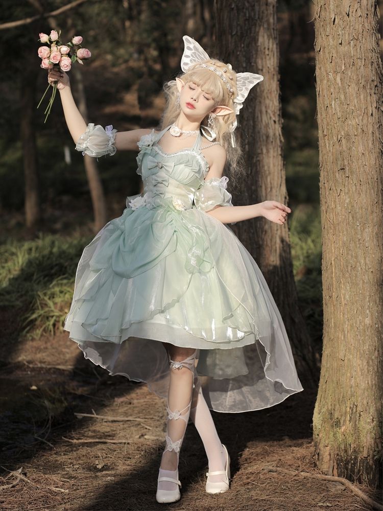 ドレス lolita やさしい 洋服 気質 レース ワンピース 韓国ファッション