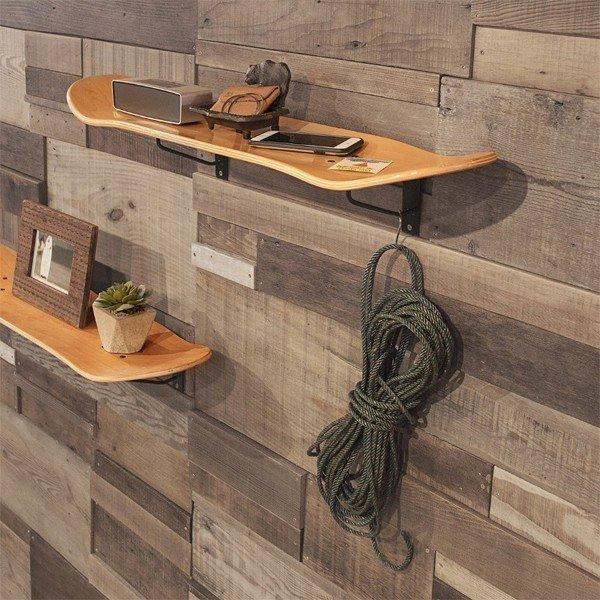 ウォールラック 壁面 収納 スケボー型 おしゃれ インテリア 木製 カジュアル アメリカン かっこいい 8,039円