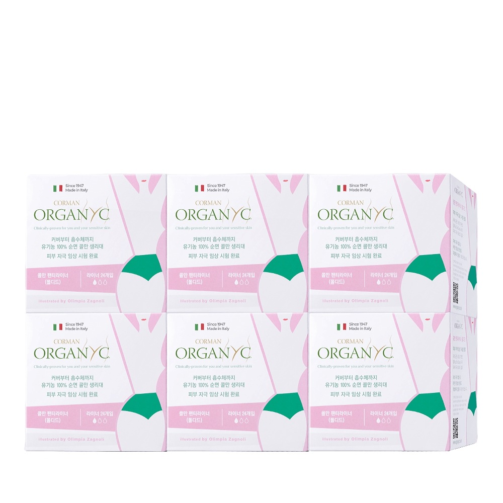 コールマン オーガニック純綿ナプキンパンティライナー 24枚入 6パック