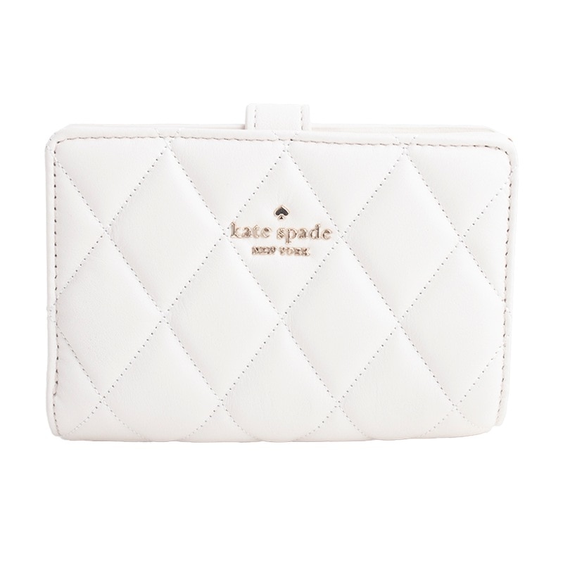 二つ折り財布 キャリー スムース キルティング キルテッド レザー ミディアム コンパクト バイフォールド ウォレット レディース ka591