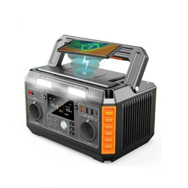 ポータブル電源 大容量 600W 520wh /140400mah ポータブルバッテリー 純正弦波 MPPT制御方式採用 家庭用蓄電池 PSE認証済 ワイヤレス充電搭載 10台デバイス同時充電 PD6
