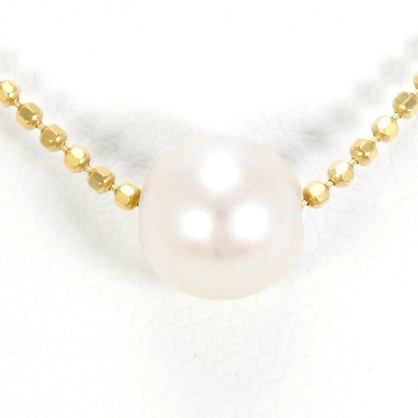K18 18金 YG イエローゴールド ネックレス パール(真珠) 約40cm ジュエリー 中古