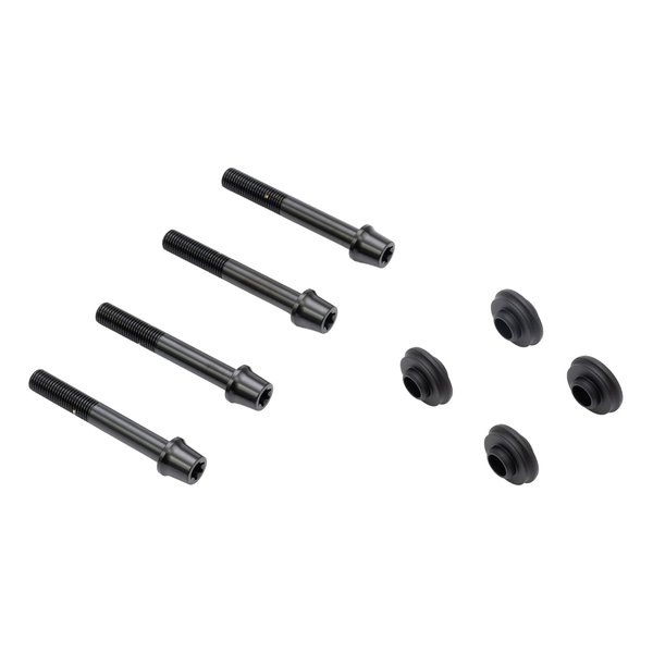 オフセットカラーマウントボルトセット 適合キャリパーB テーパーキャップ ブラック CBY-05BTB