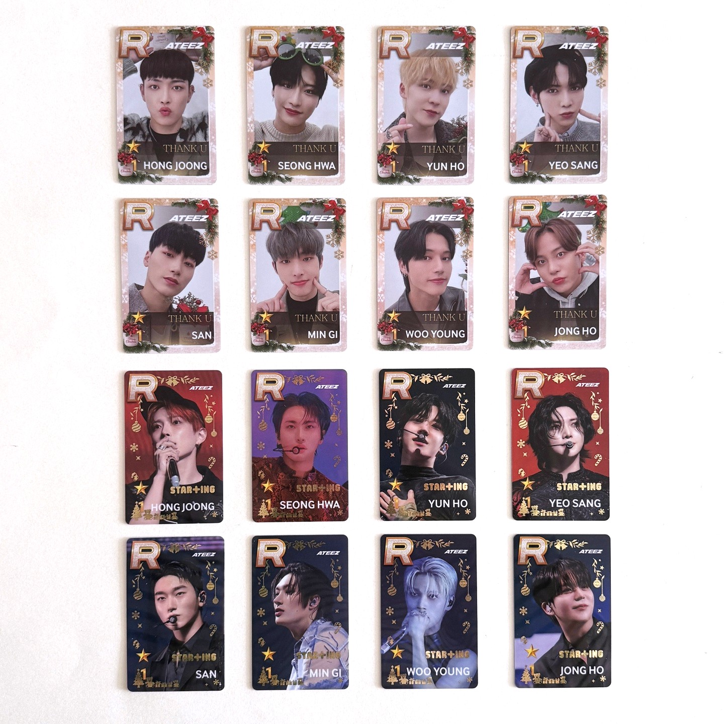[On Hand] Ateez SuperStar ATEEZ STAR+ING WINTER BEST 1 Christmas Photocard 公式フォトカード