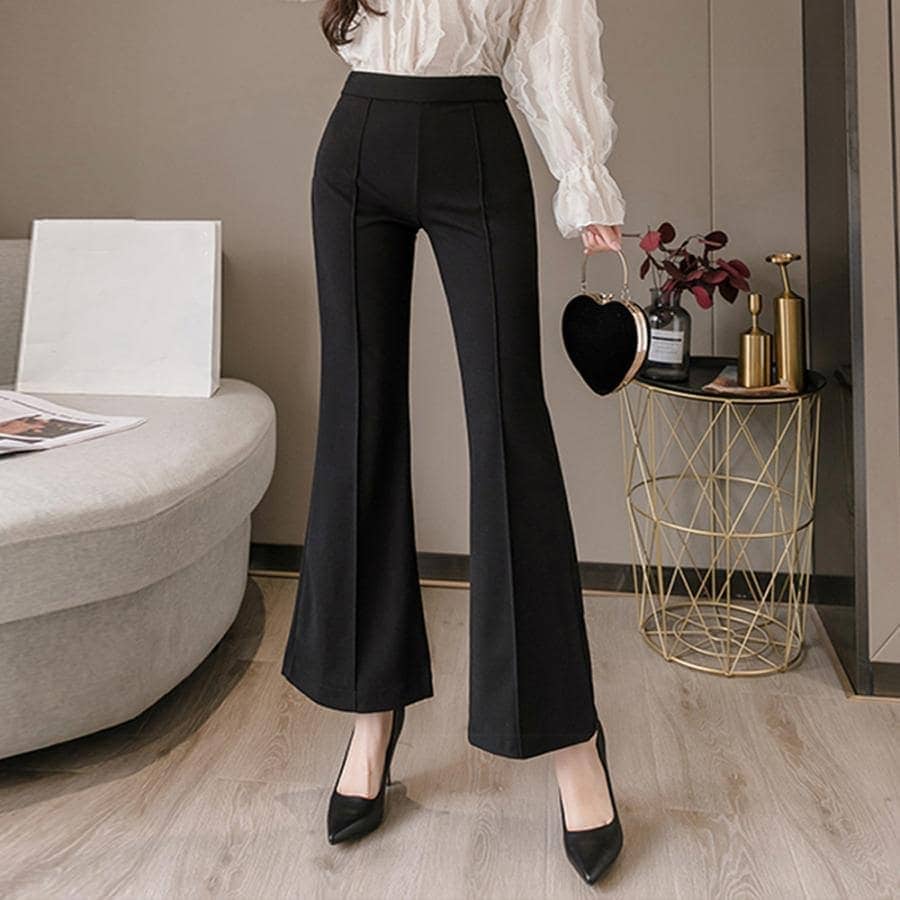 脚セミフレアパンツレディース韓国30%までに制限