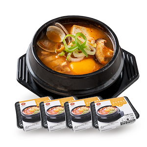 スンドゥブ 500g x 4個 (注意)豆腐はありません アレンジ自由の美味しいスンドゥブチゲ 韓国料理 韓国食品 お取り寄せグルメ 冷凍食品 韓国グルメ ミールキット